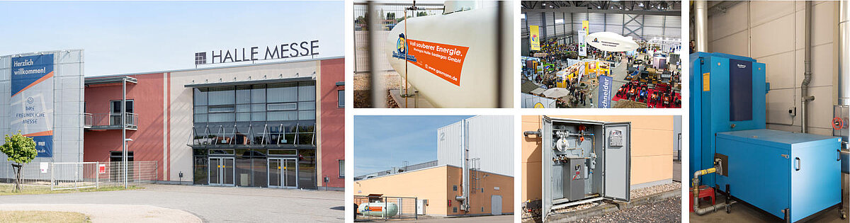 Heizungsanlage in den Messehallen von Halle